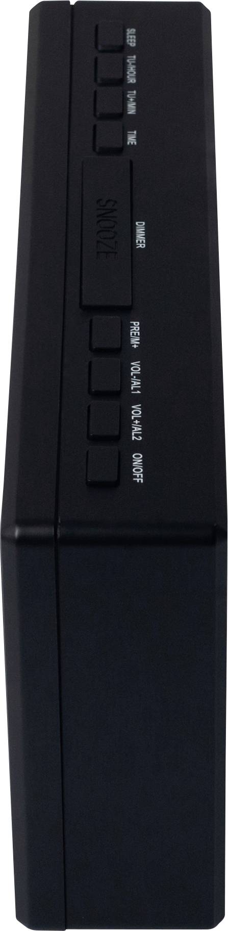 AIC 48XXL Radio-réveil FM fonction réveil noir