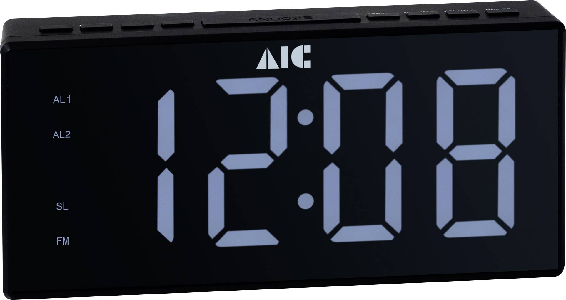 AIC 48XXL Radio-réveil FM fonction réveil noir