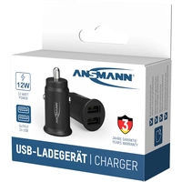 Ansmann InCar Charger CC212 Chargeur USB 12 W 2x USB-A noir pour voiture, pour camion Ansmann InCar Charger CC212 Chargeur USB 12 W 2x USB-A noir pour voiture, pour camion