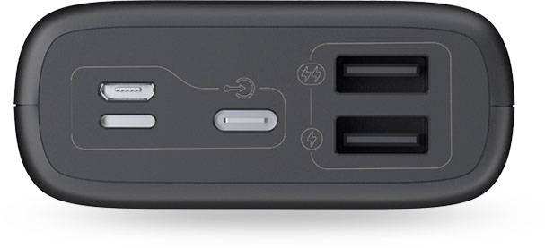 Romoss Ares 20 Powerbank (batterie supplémentaire) 20000 mAh Fast Charge Li-Ion noir Affichage du statut