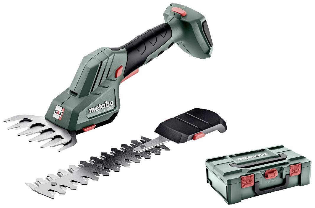 Metabo 601609840 SGS 18 LTX Q sans fil Cisaille à gazon, Sculpte-haie sans batterie 18 V