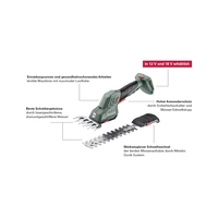 Metabo 601609850 SGS 18 LTX Q sans fil Cisaille à gazon, Sculpte-haie sans batterie Metabo 601609850 SGS 18 LTX Q sans fil Cisaille à gazon, Sculpte-haie sans batterie