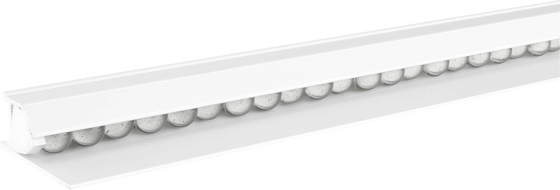 Un profilé LED long et blanc avec des perles lumineuses visibles, adapté aux solutions d'éclairage linéaire en intérieur.