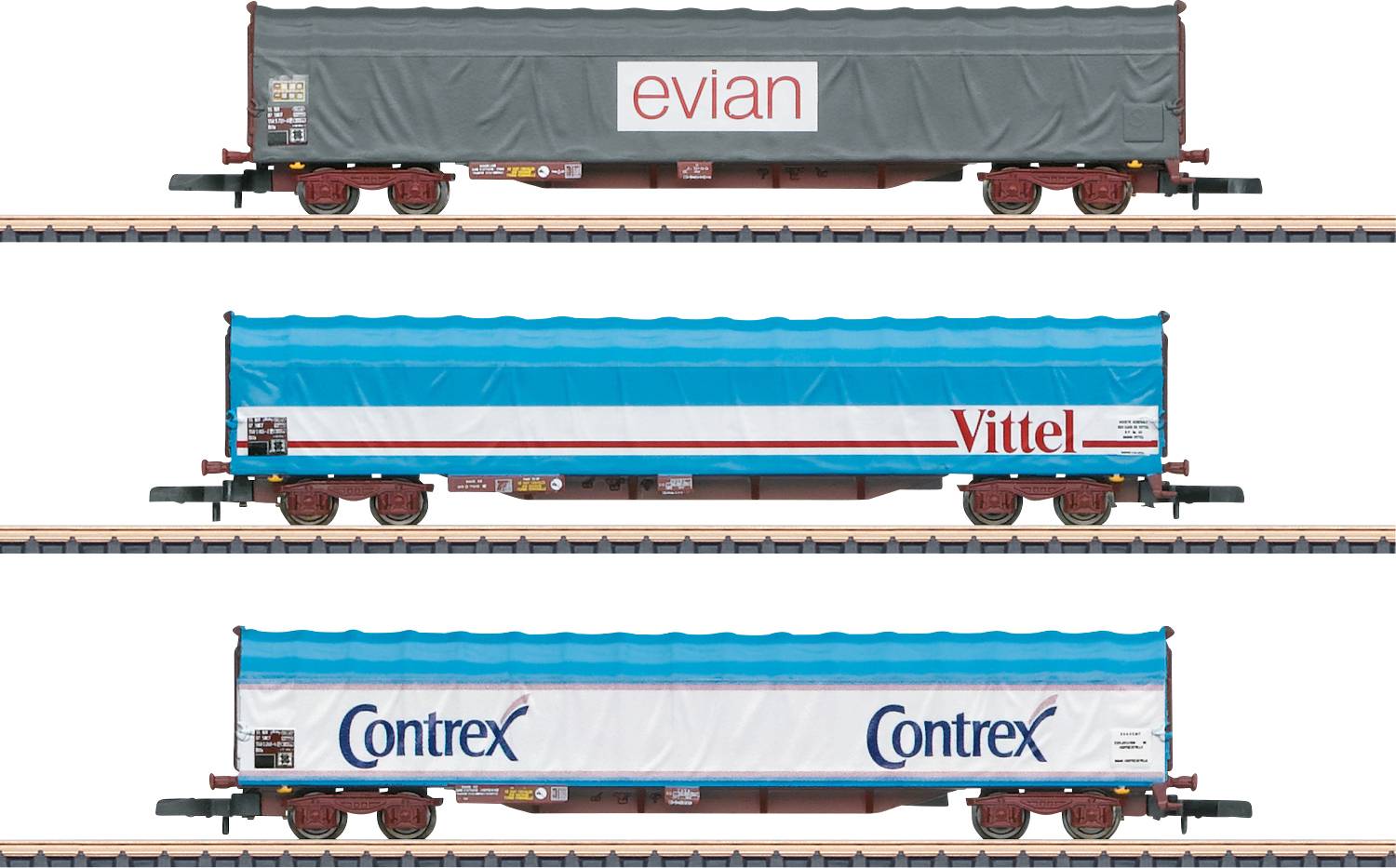 Märklin 082427 Chariot à bâche coulissante Rils de la SNCF, lot de 3