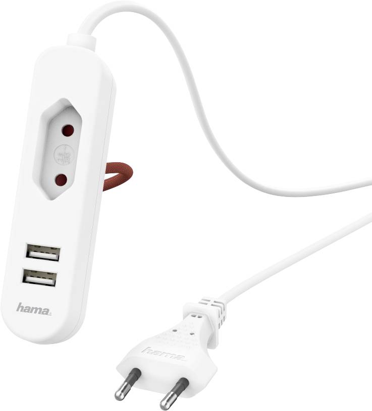 Bloc multiprise sans interrupteur Hama 00133751 blanc fiche Euro 1 pc(s)