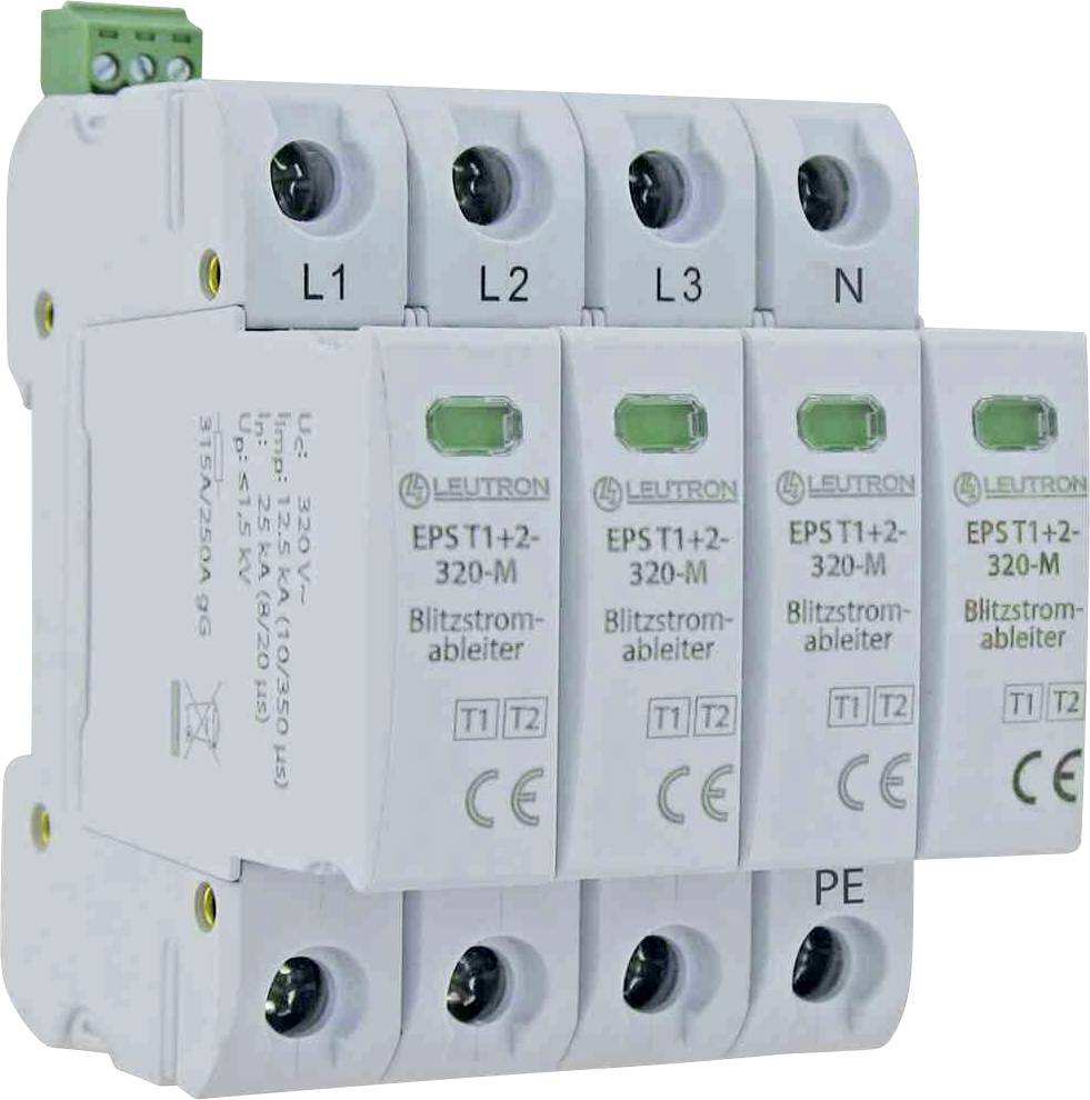 Leutron 380703 EPS T1+2/4+0-320-12.5-FM Parasurtenseur Protection anti-surtension pour: armoire de distribution 12.5 kA 1 pc(s)