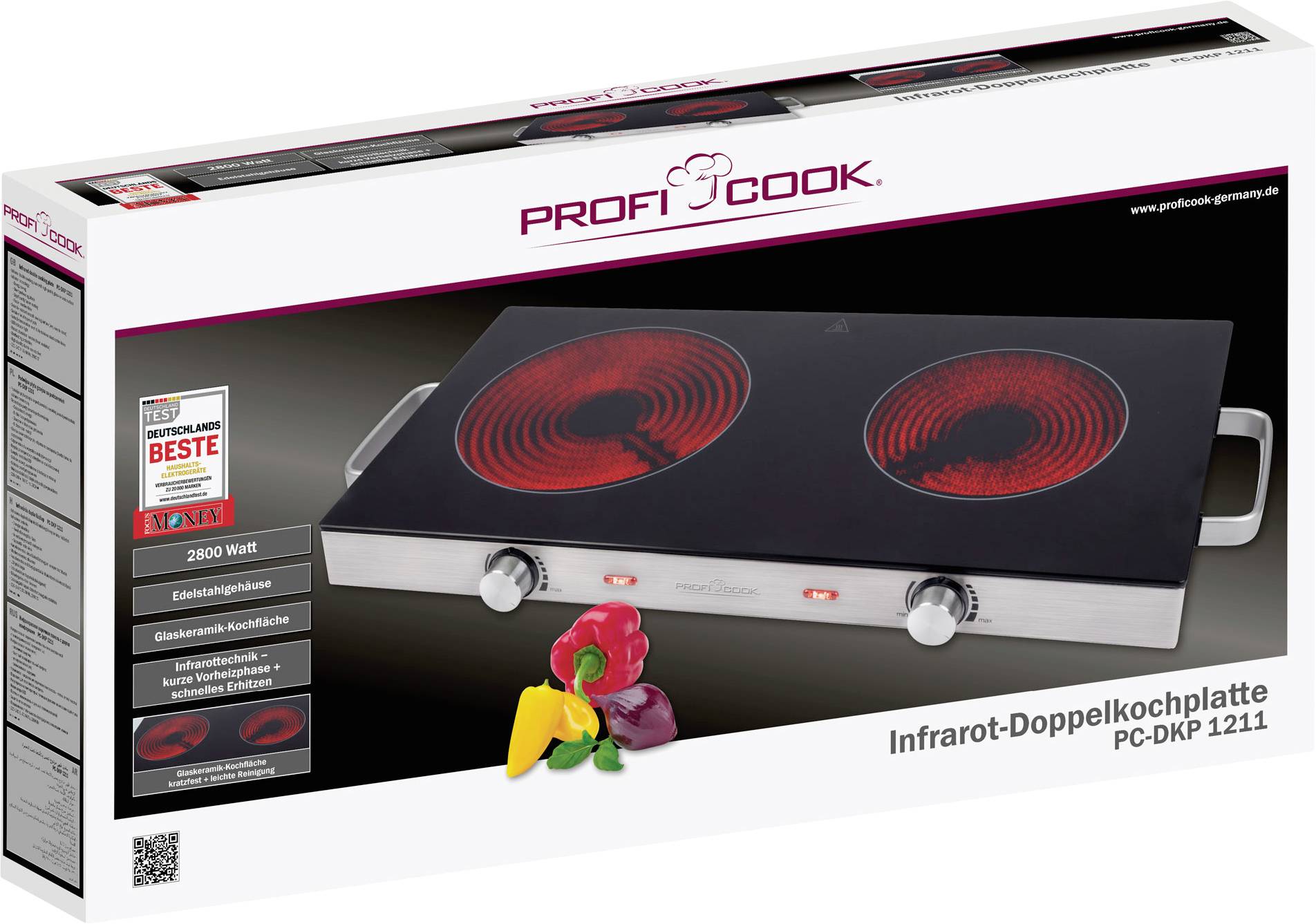 Profi Cook PC-DKP 1211 501211 Plaque de cuisson