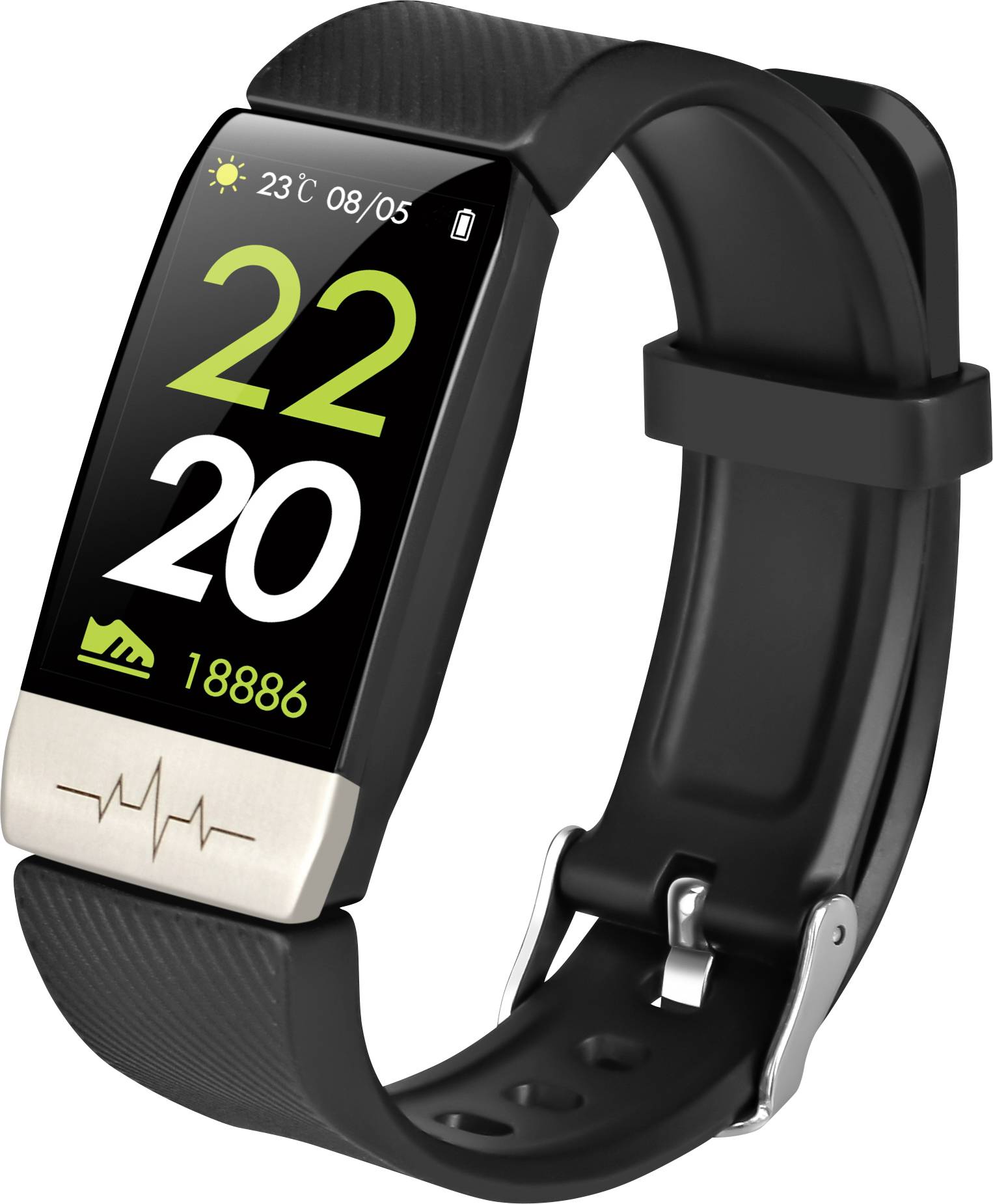 JayTech FT5T Bracelet connecté 41 mm noir