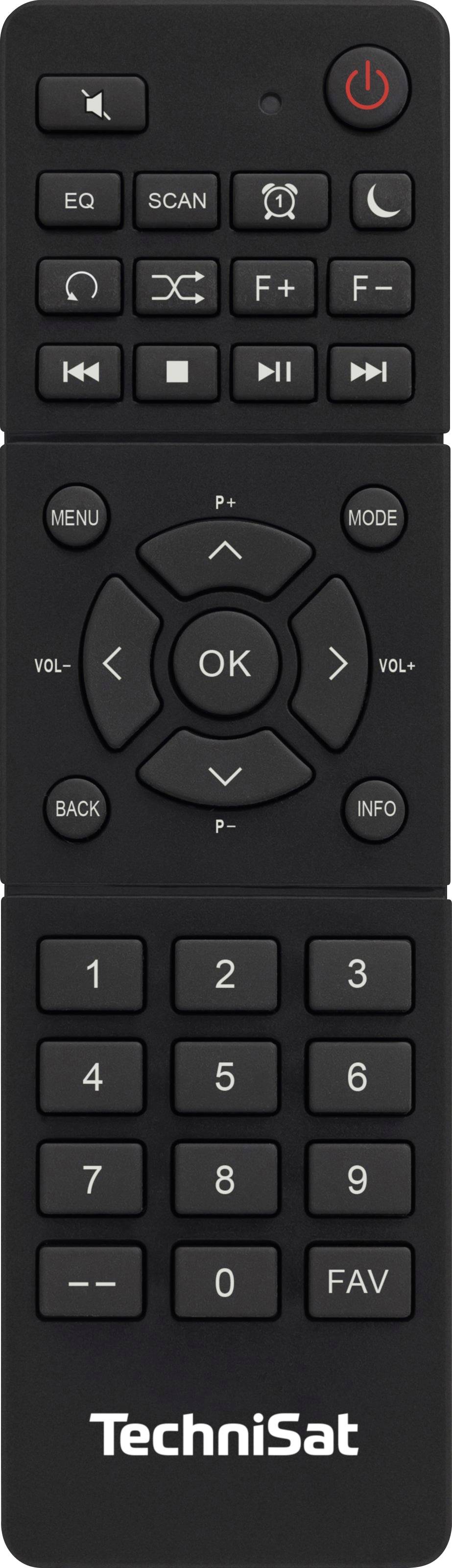 TechniSat DIGITRADIO 10 C Radio de table DAB+, FM Bluetooth avec télécommande, fonction réveil noir,argent