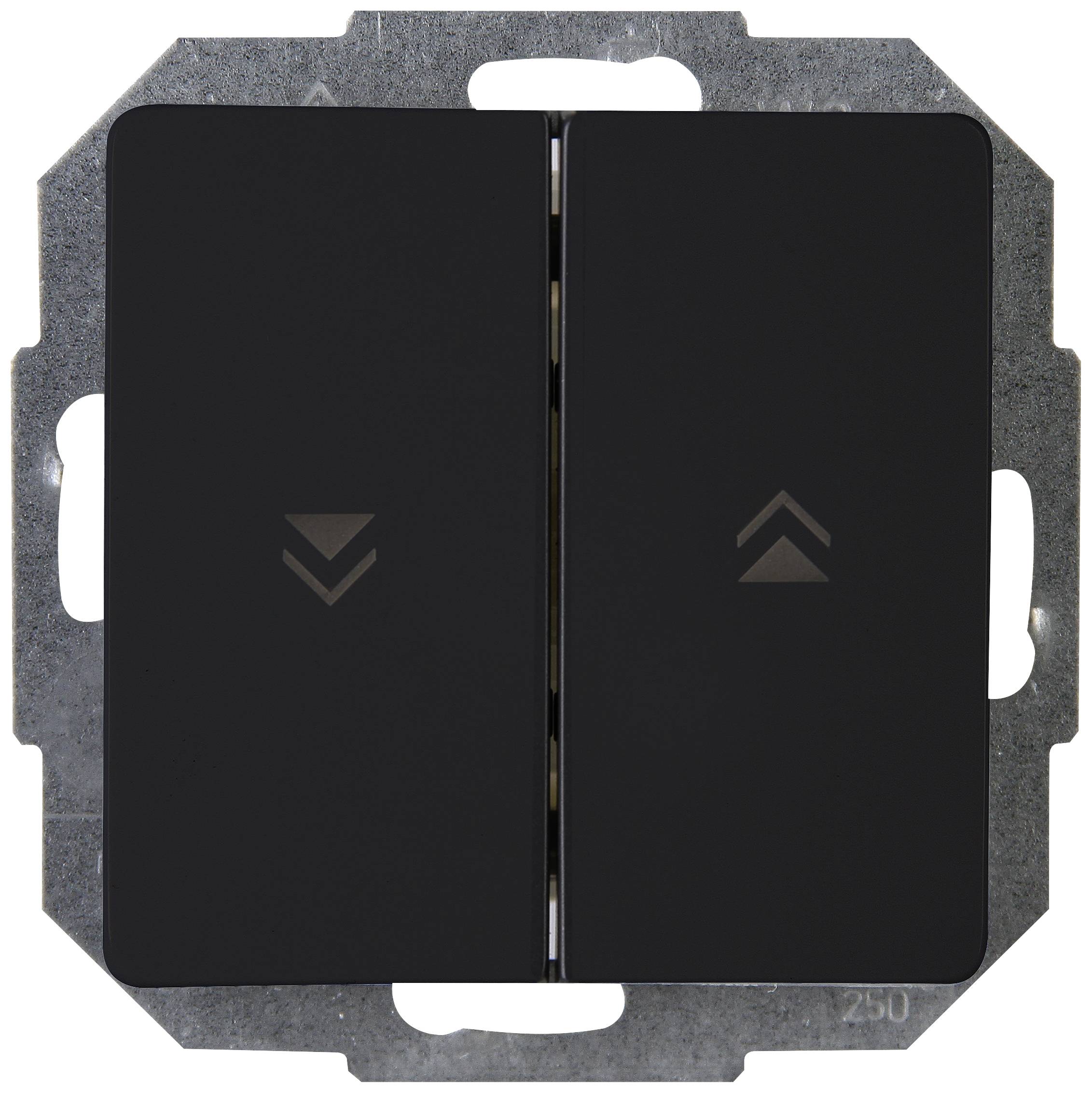 Actionneur de commutation Kopp 651550080 Paris noir (mat)