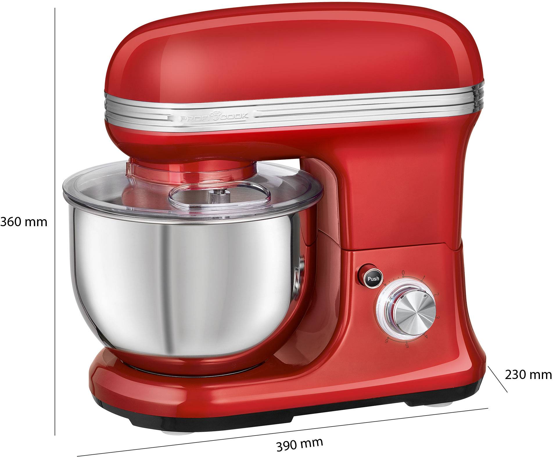 Profi Cook PC-KM 1197 rot Robot de cuisine 1200 W rouge