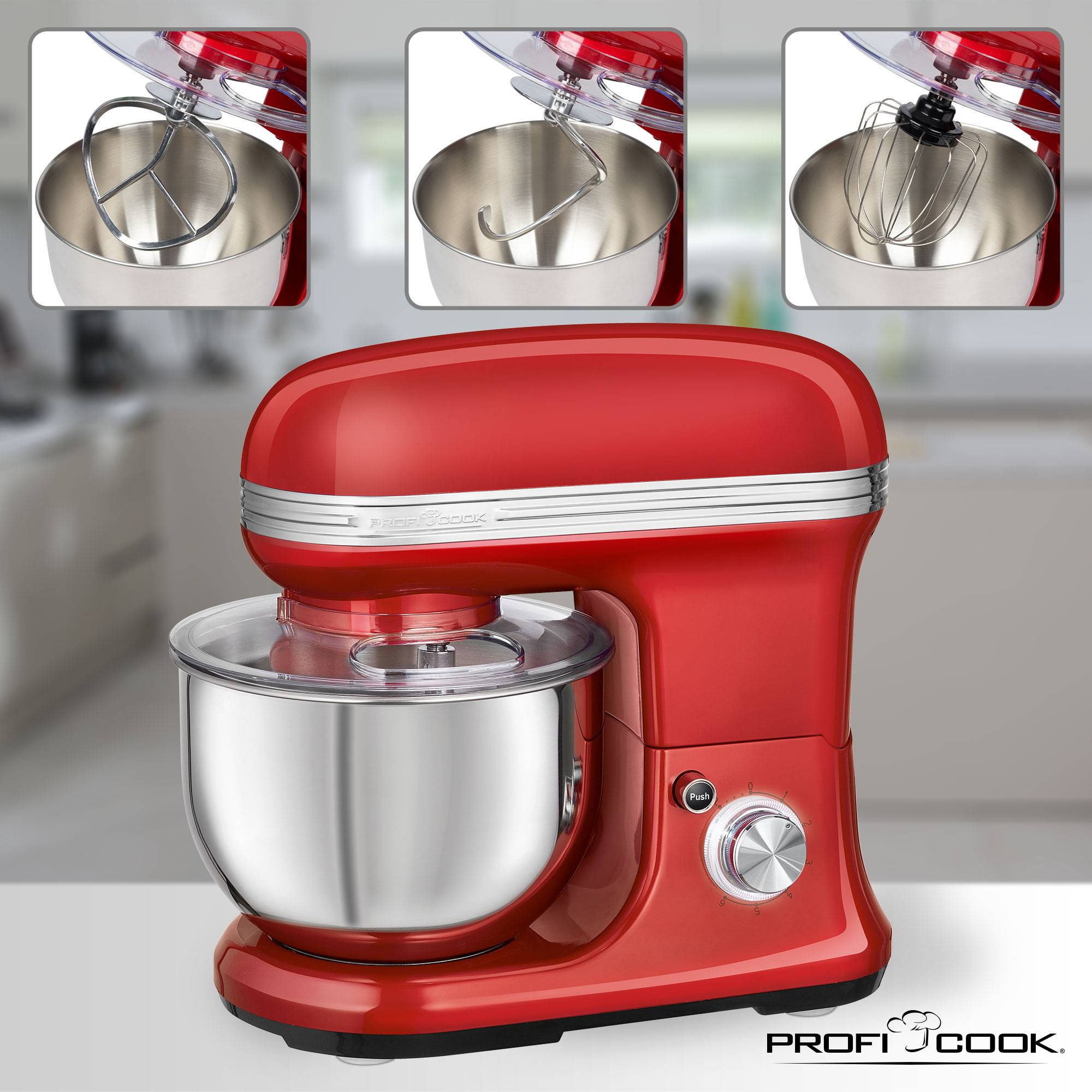 Profi Cook PC-KM 1197 rot Robot de cuisine 1200 W rouge