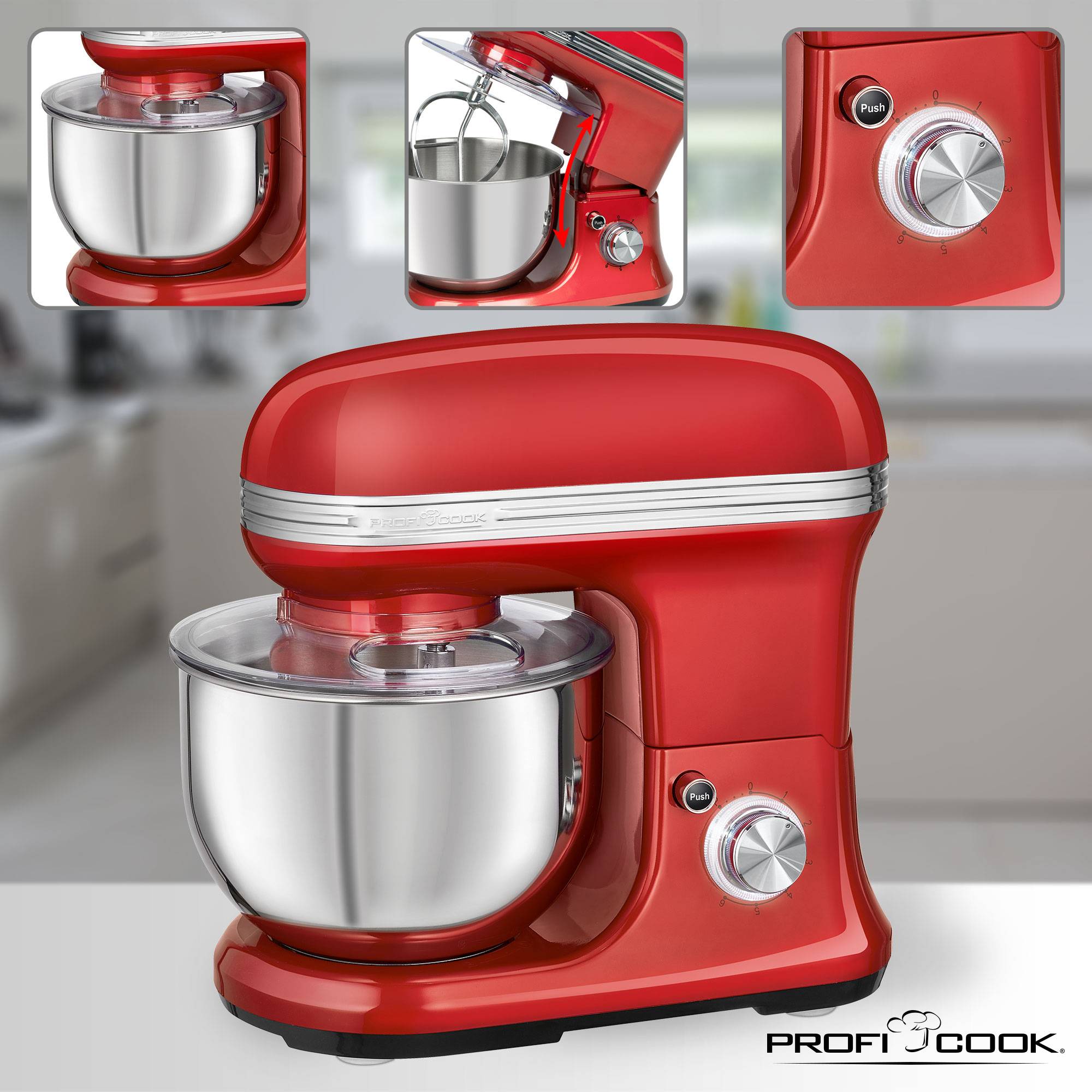 Profi Cook PC-KM 1197 rot Robot de cuisine 1200 W rouge
