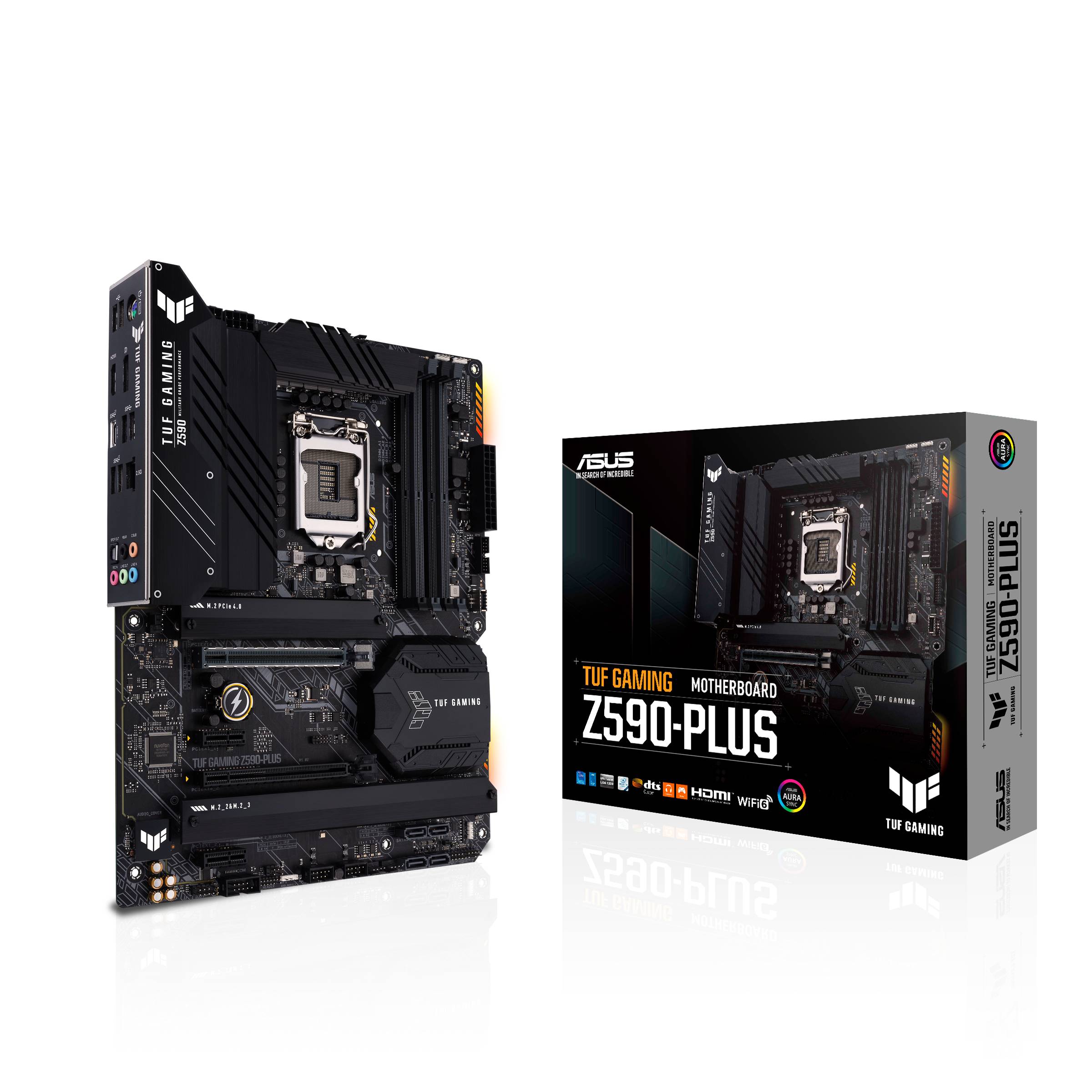 Asus TUF GAMING Z590-PLUS  Carte mère Socket (PC) Intel® 1200 Facteur de forme (détails) ATX Chipset de la carte mère Intel® Z590