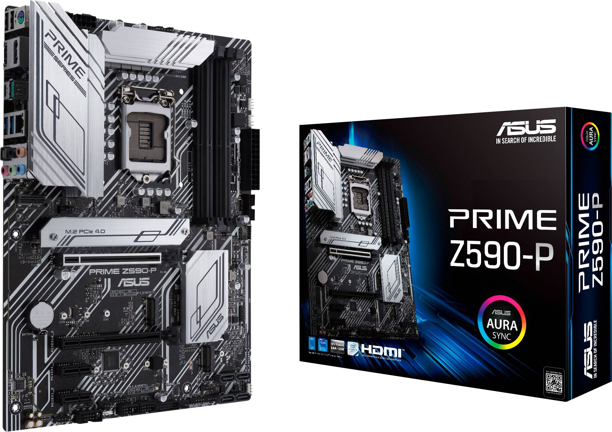 Asus PRIME Z590-P Carte mère Socket (PC) Intel® 1200 Facteur de forme (détails) ATX Chipset de la carte mère Intel® Z590