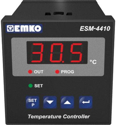 Emko ESM-4410.5.10.0.1/00.00/2.0.0.0 2 points de réglage Régulateur de température K 0 à 999 °C Relais 7 A (L x l x H) 95 x 48