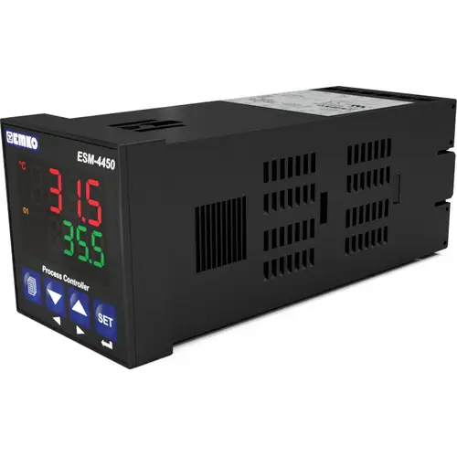 Emko ESM-4450.1.20.2.1/00.00/0.0.0.0 2 points, P, PI, PD, PID Régulateur de température Pt100, J, K, R, S, T -200 à 1700 °C Emko ESM-4450.1.20.2.1/00.00/0.0.0.0 2 points, P, PI, PD, PID Régulateur de température Pt100, J, K, R, S, T -200 à 1700 °C
