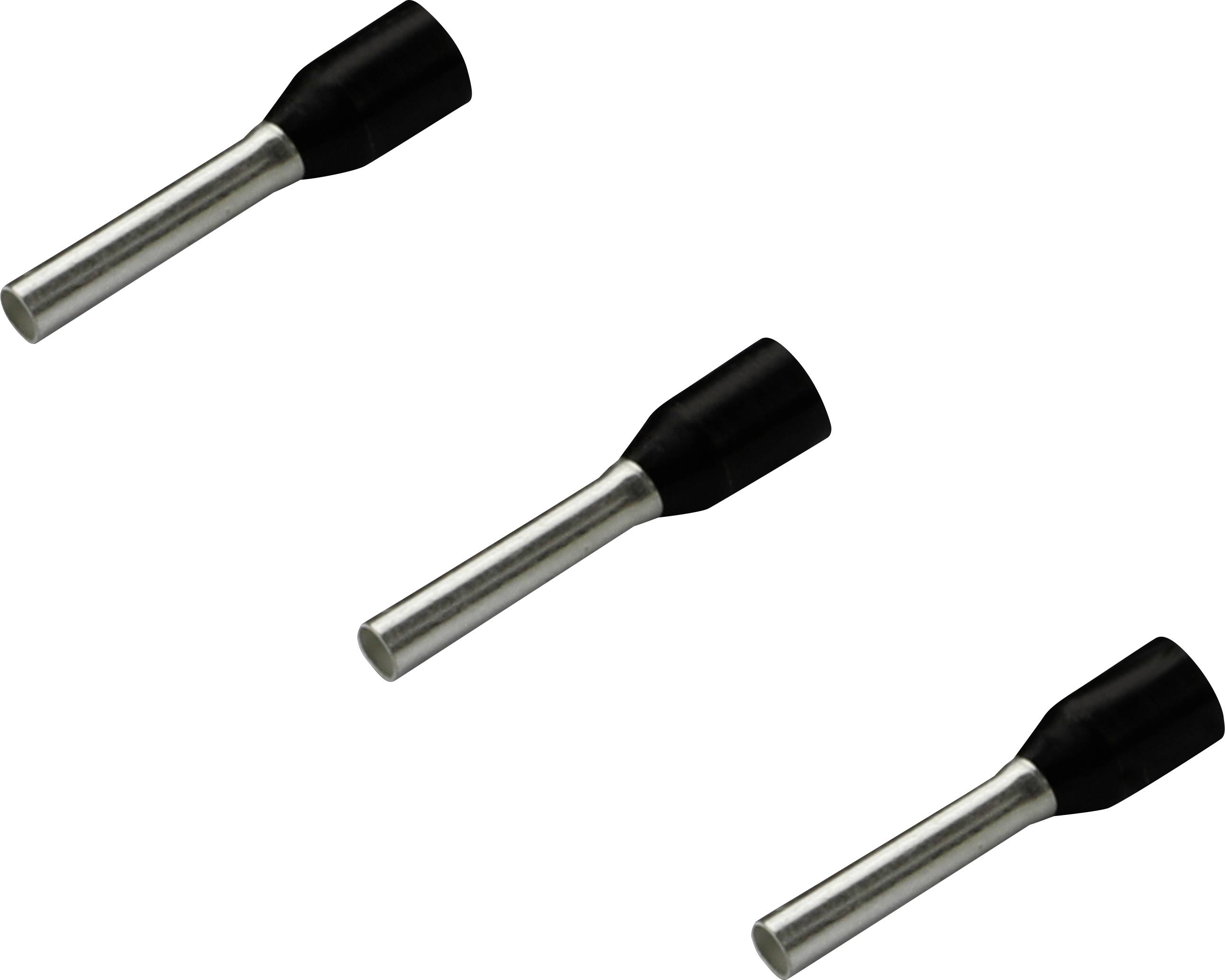 Trois gaines noires avec des stylets argentés, disposés en diagonale. Principalement utilisés pour des connexions électriques.