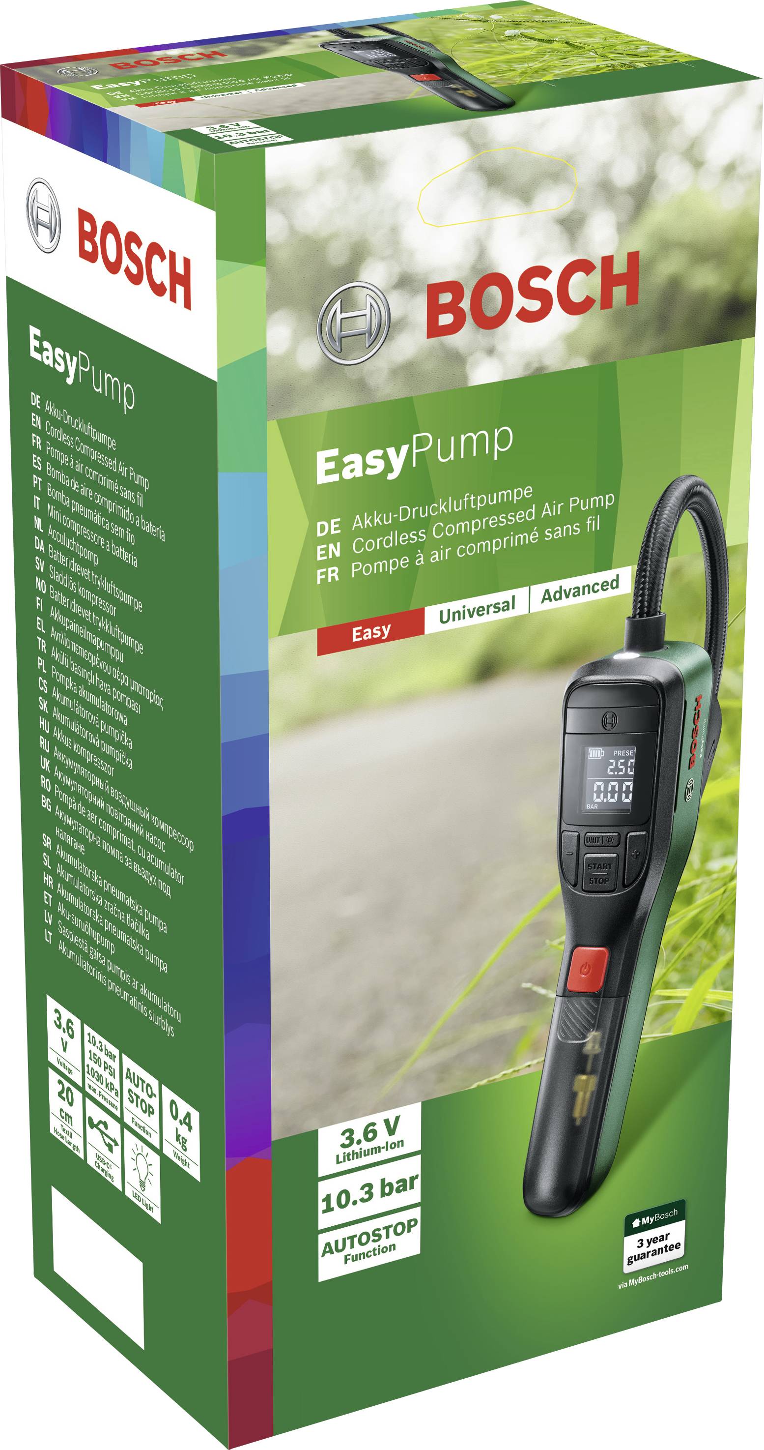 Pompe à air comprimé Bosch Home and Garden EasyPump 10.3 bar
