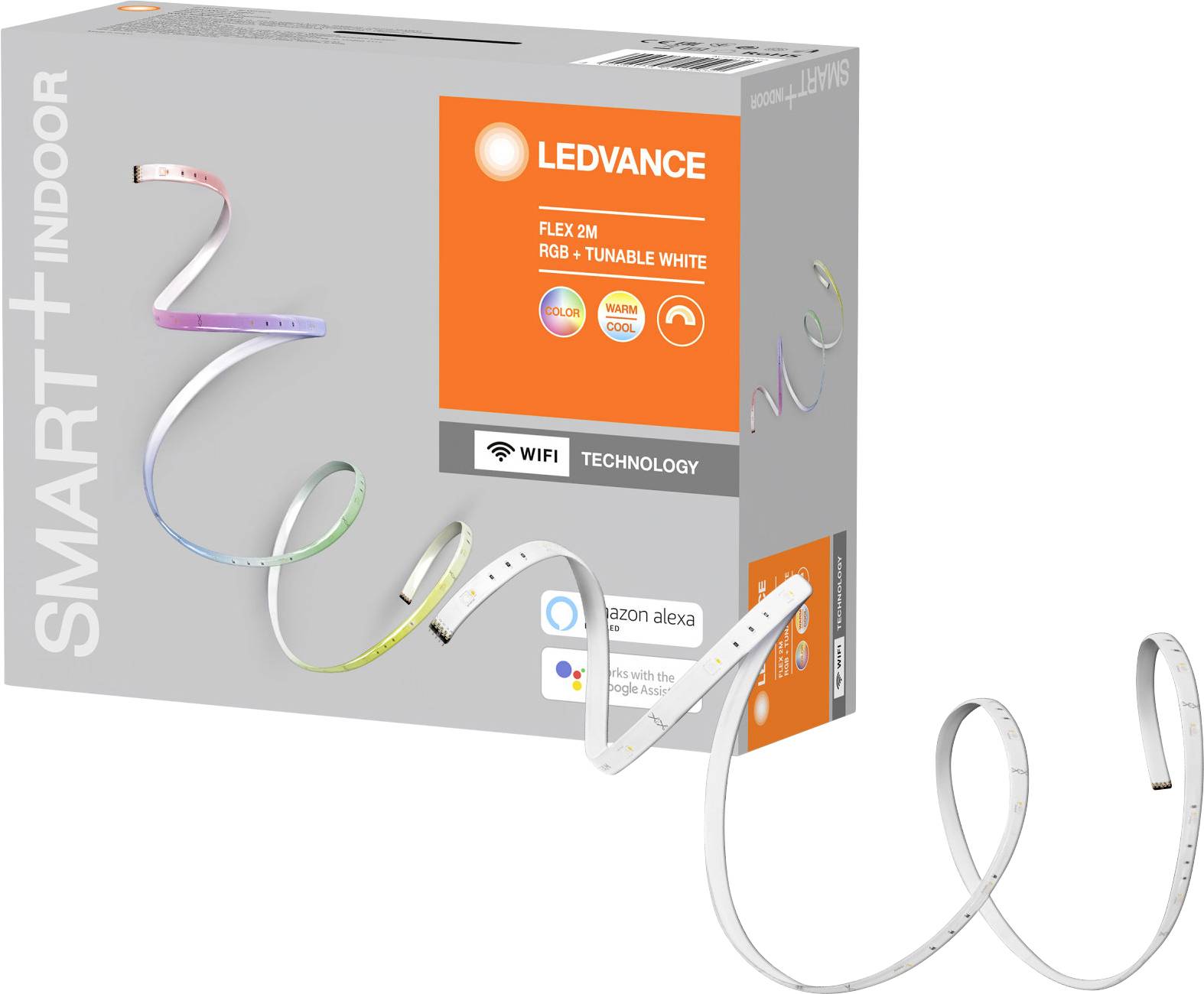 LEDVANCE SMART WIFI FLEX 2M RGBTW LEDV 4058075515932 Ruban LED (Base) avec connecteur mâle 230 V 2 m RVBB 1 pc(s)