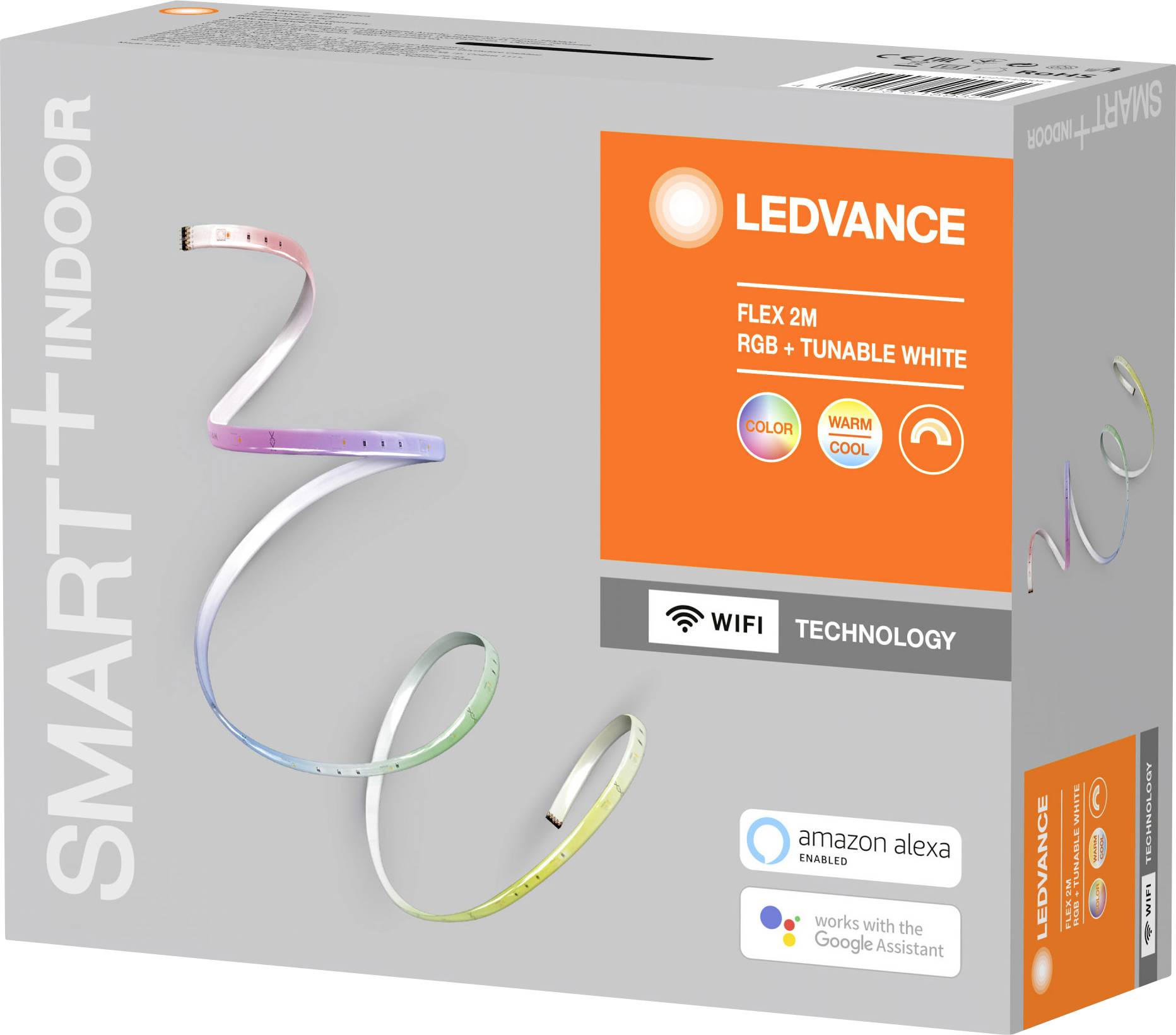 LEDVANCE SMART WIFI FLEX 2M RGBTW LEDV 4058075515932 Ruban LED (Base) avec connecteur mâle 230 V 2 m RVBB 1 pc(s)