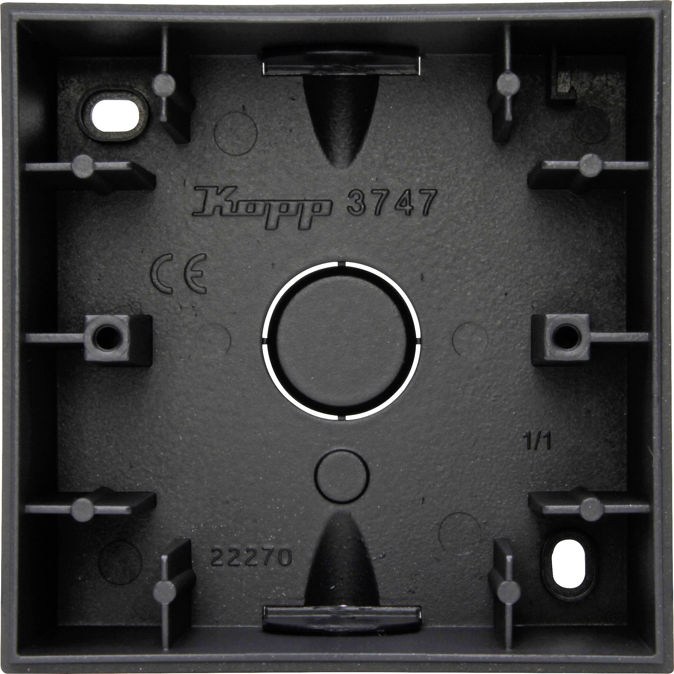 Kopp Boîtier montage apparent (en saillie) anthracite 374715005 1 pc(s)