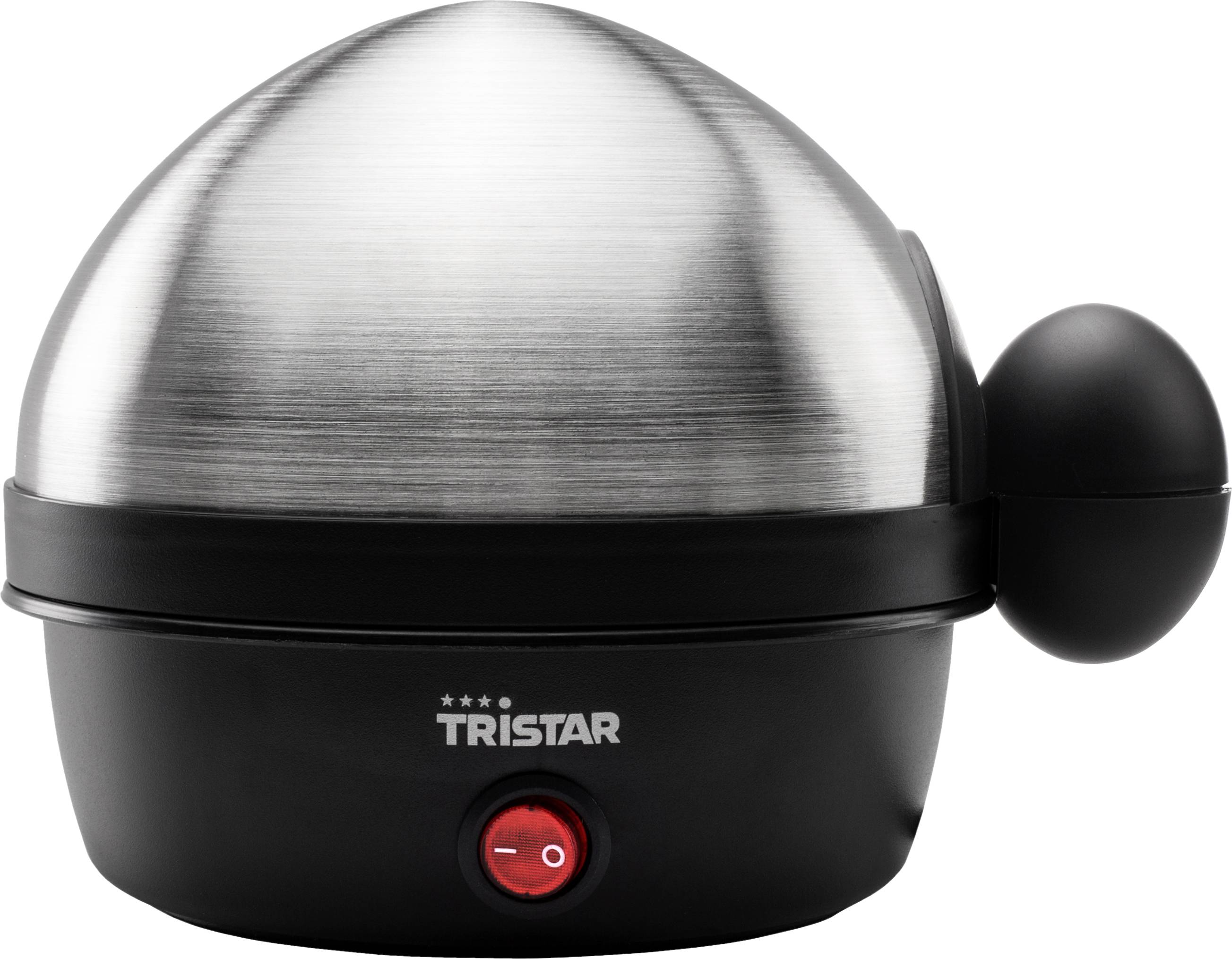 Tristar EK-3076 Cuiseur à oeufs avec verre doseur, voyant lumineux acier inoxydable, noir