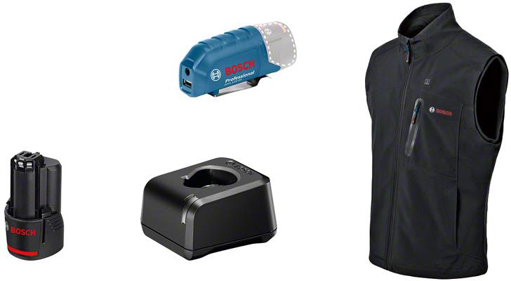 Bosch Professional 06188000G7 Gilet chauffant GHV 12+18V XA Taille du vêtement: XL noir