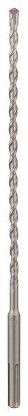 Foret métallique à design hélicoïdal, adapté pour le perçage de béton ou de pierre. Orientation verticale, couleur argentée.
