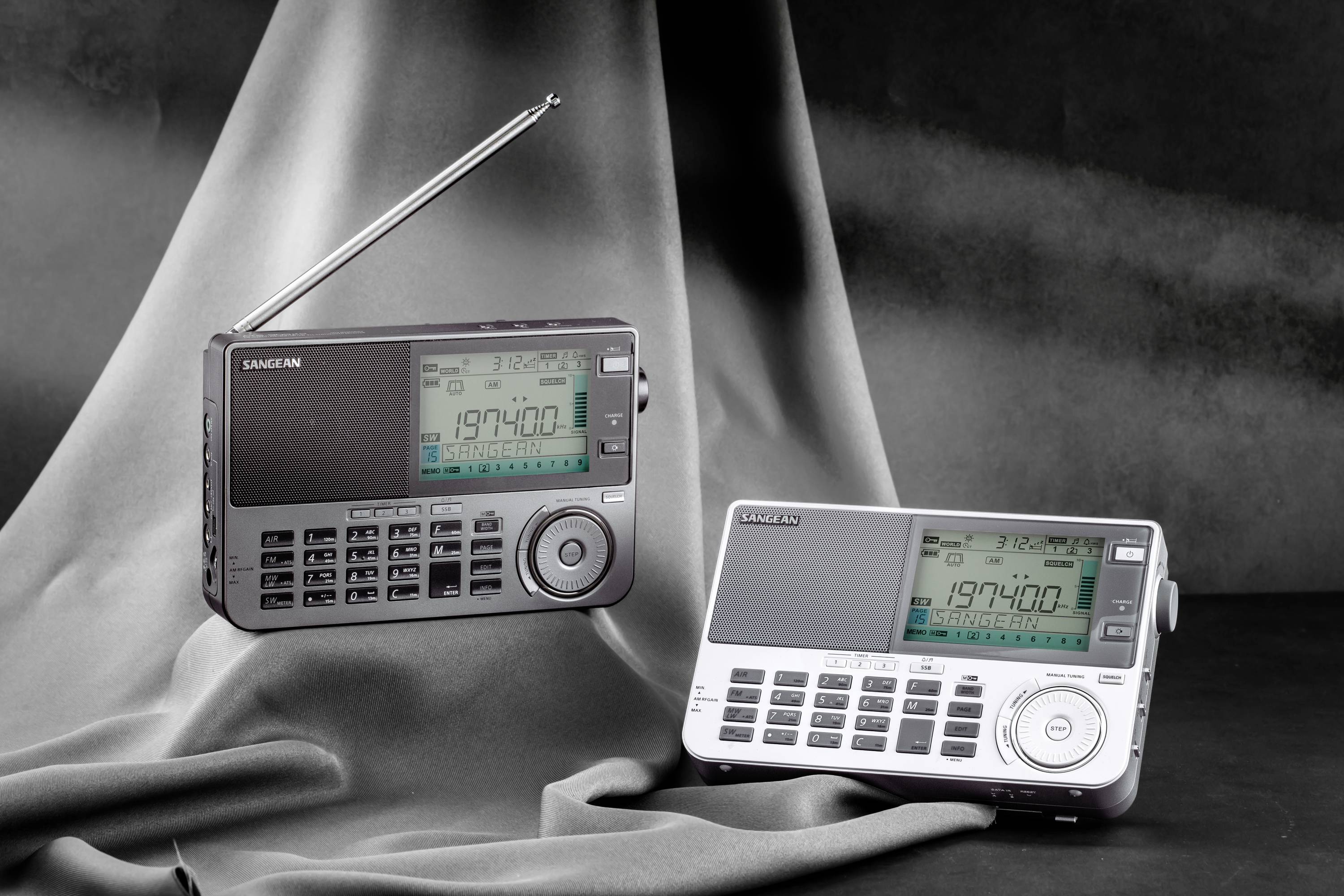 Sangean ATS-909X2 Récepteur universel FM, ondes longues (OL), AM fonction réveil noir