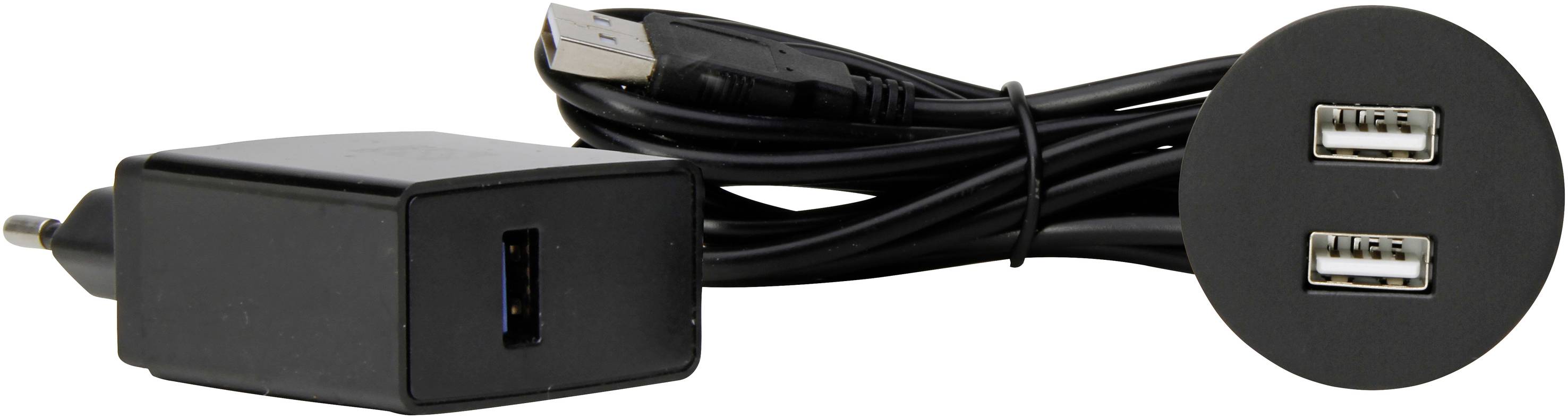 Kopp 939742015 Prise de courant encastrée avec USB IP20 noir