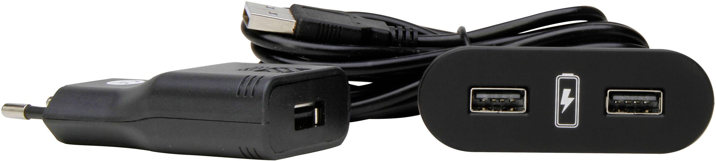 Kopp 939737013 Prise de courant encastrée avec USB IP20 noir