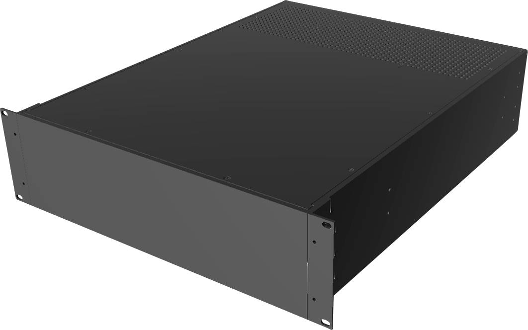 Hammond Electronics RM3U1922VBK 19 pouces Boîtier industriel 19 pouces 3 UH noir