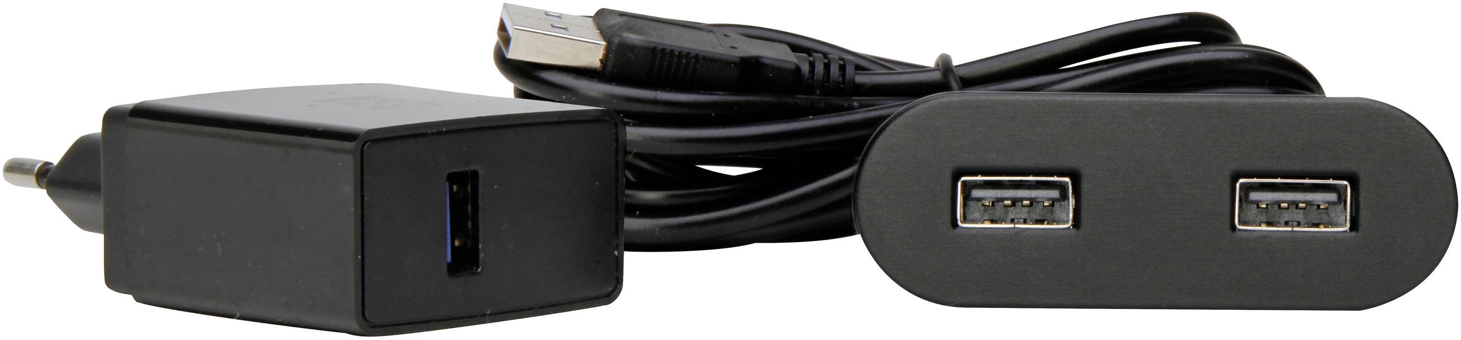 Kopp 939757017 Prise de courant encastrée avec USB IP20 noir