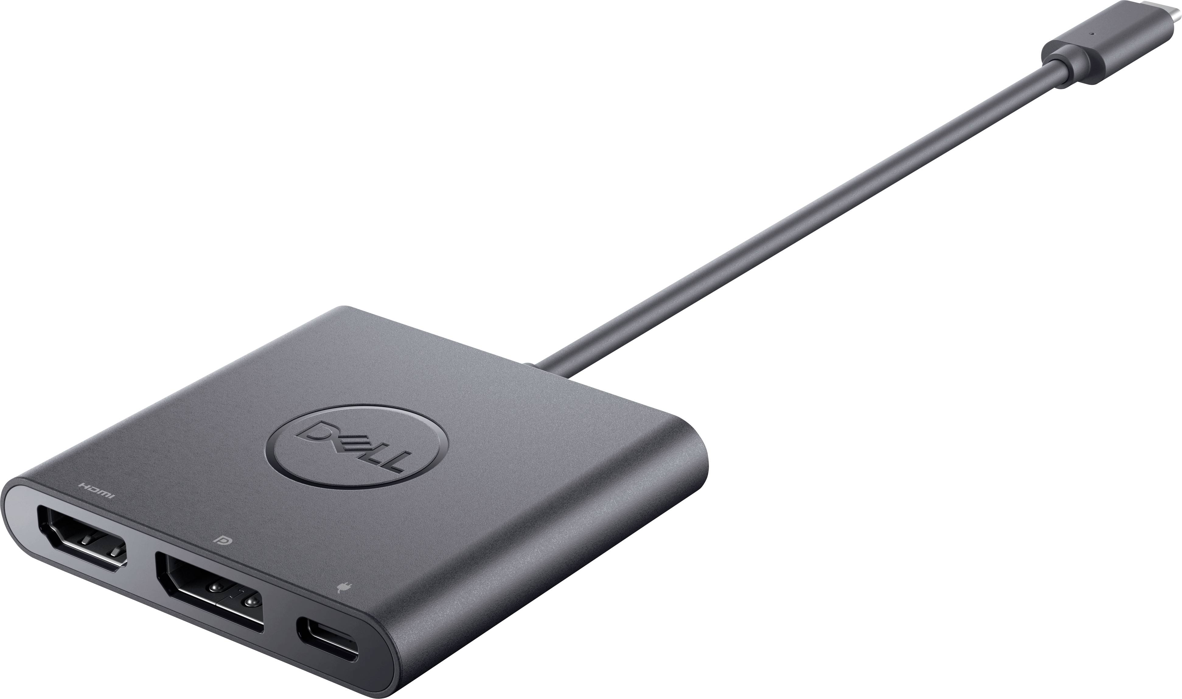 Dell USB-C®, moniteur Adaptateur [1x USB-C® mâle - 1x HDMI femelle, DisplayPort femelle, USB-C® femelle] Dell Adapter USB-C to