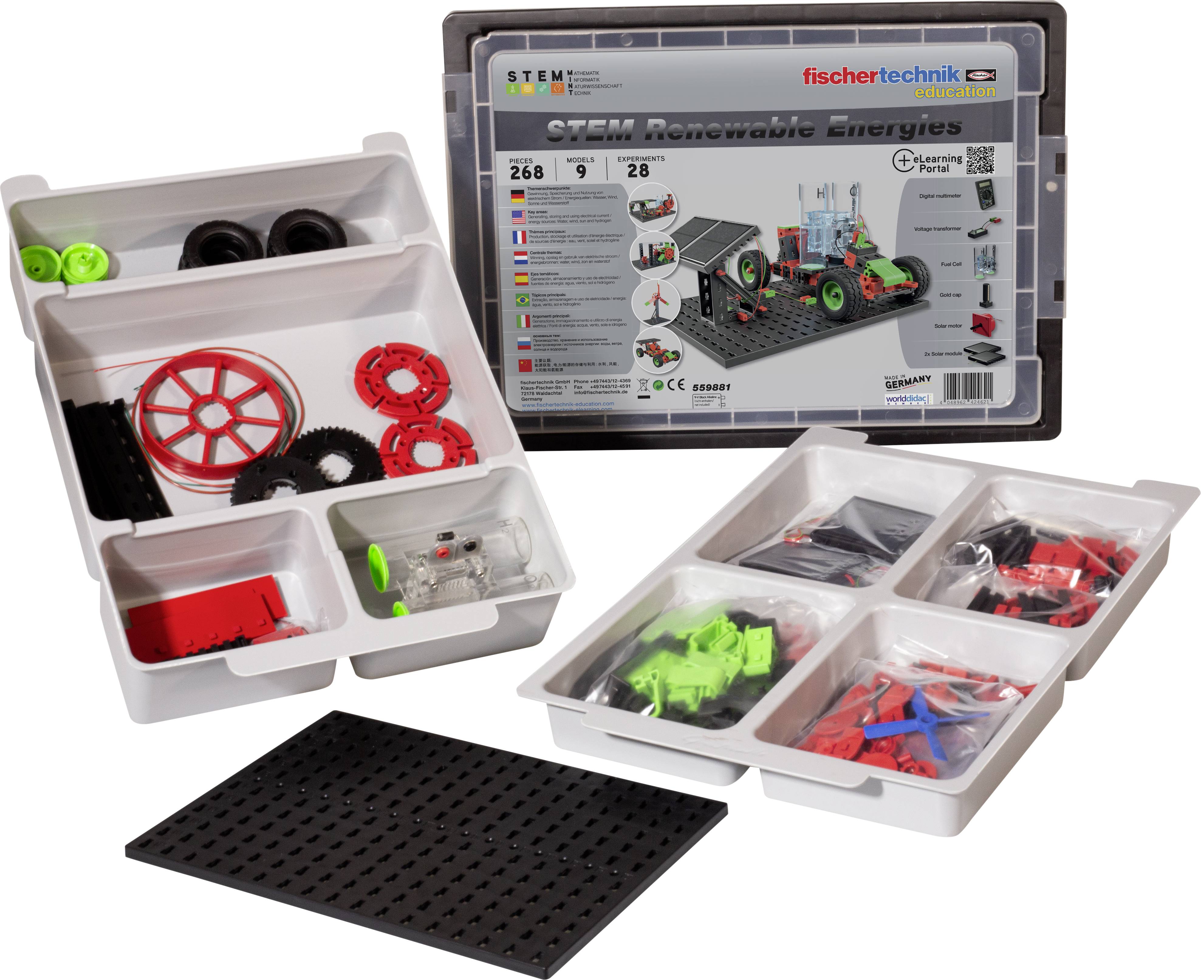 fischertechnik education STEM Renewable Energies MINT Kits Kit STEM Renewable Energies 2-4 élèves
