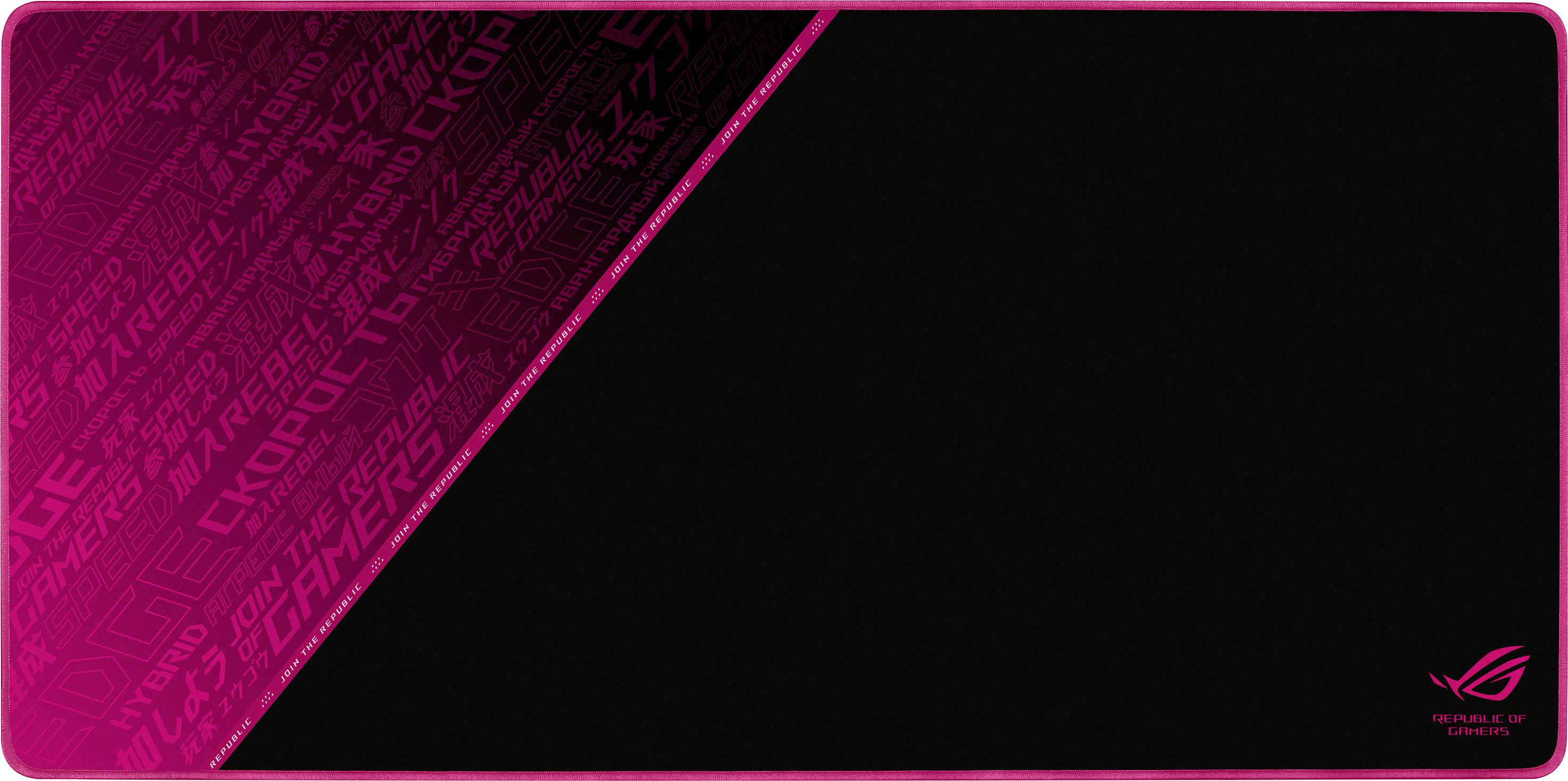 Tapis de souris de gaming Asus ROG Sheath Electro Punk noir, rose