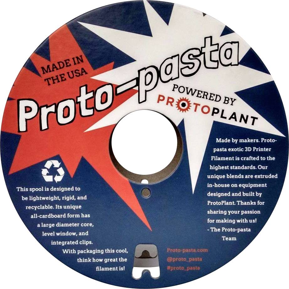 Proto-Pasta CFP1280 Original Carbon Fiber PLA Filament PLA 2.85 mm 50 g carbone 1 pc(s)