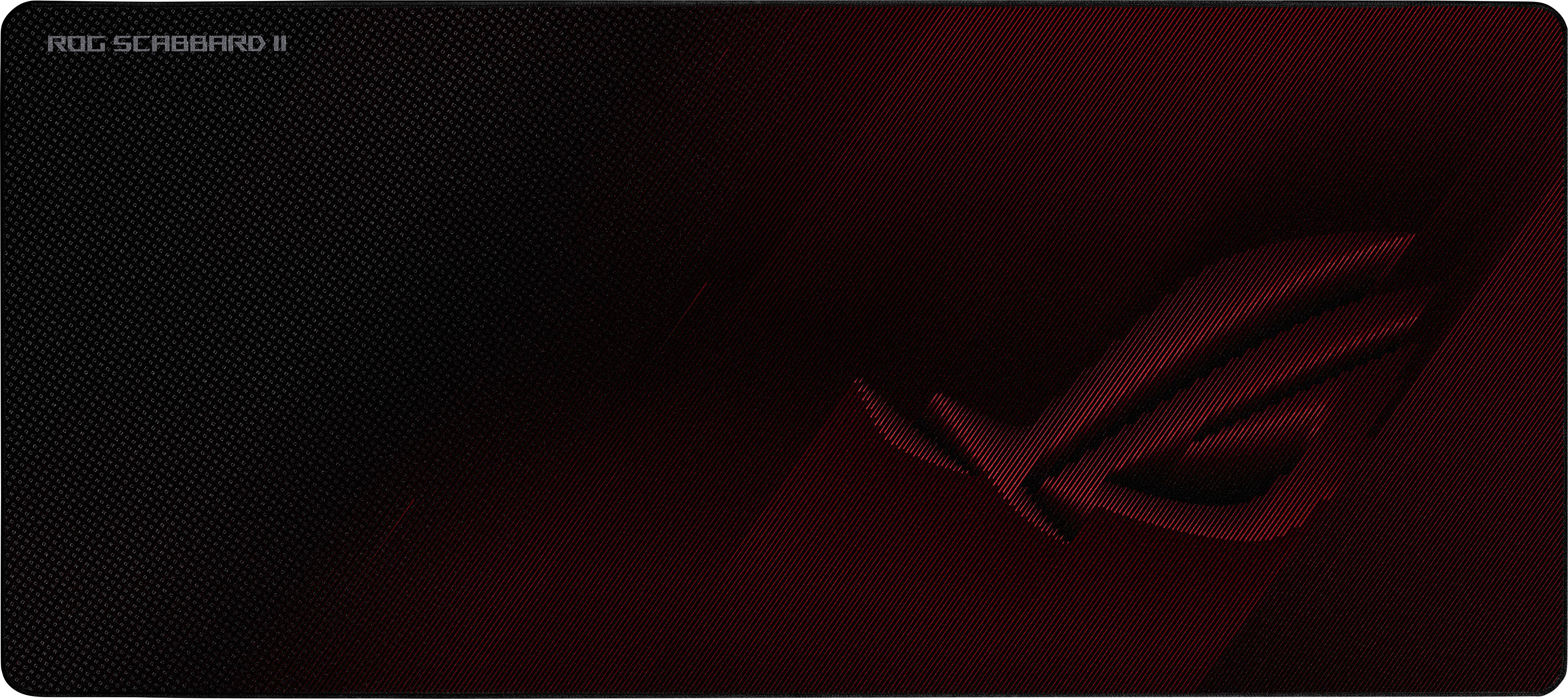 Tapis de souris de gaming Asus ROG Scabbard II protégé contre la poussière, protégé contre les infiltrations d'eau noir/rouge