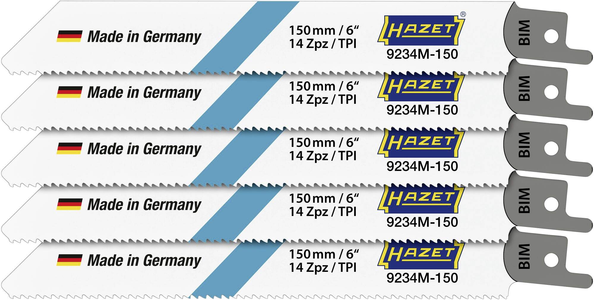 Hazet 9234M-150/5 SET de lames de scie sabre Longueur lame de scie 150 mm 5 pc(s)