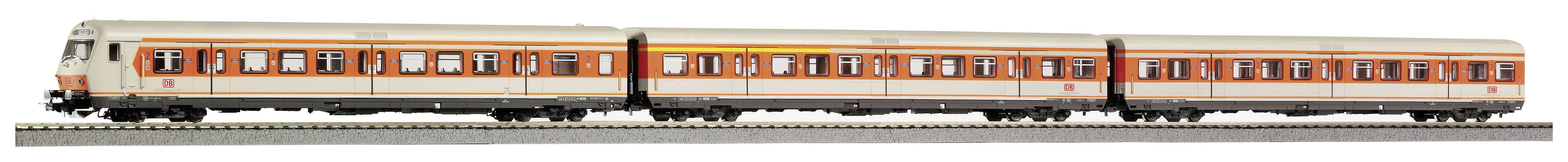 Piko H0 58226 Lot de 3 wagons X-wagon S-Bahn H0 avec chariot de commande DB AG
