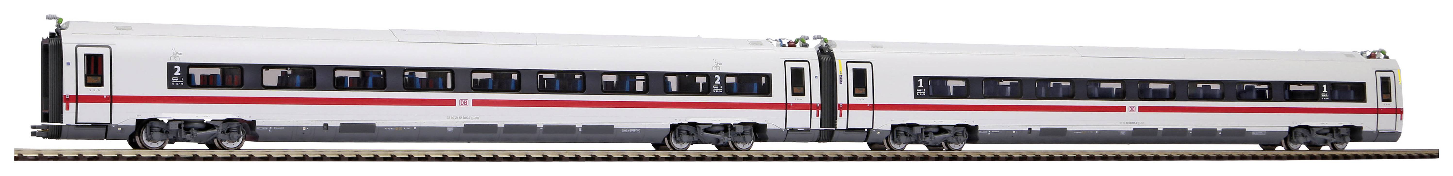 Piko H0 58584 Lot de 2 wagons supplémentaires H0 BR 412 ICE 4 « contacteurs climatiques » de la DB AG