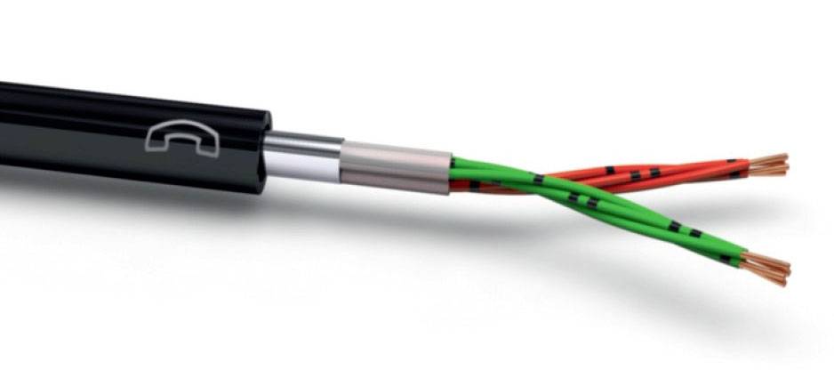 VOKA Kabelwerk 10357400 Câble d'alarme incendie A-2Y(L)2Y 20 x 2 x 0.6 mm² noir (RAL 9005) 100 m