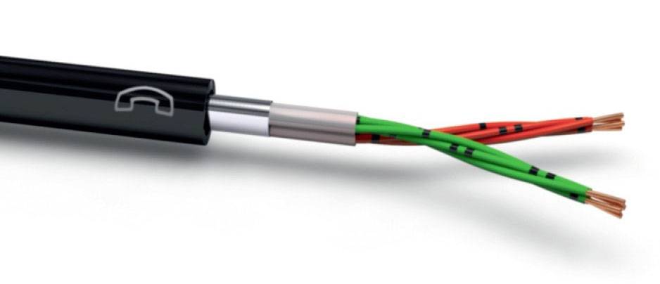 VOKA Kabelwerk 10357300 Câble d'alarme incendie A-2Y(L)2Y 10 x 2 x 0.6 mm² noir (RAL 9005) 100 m