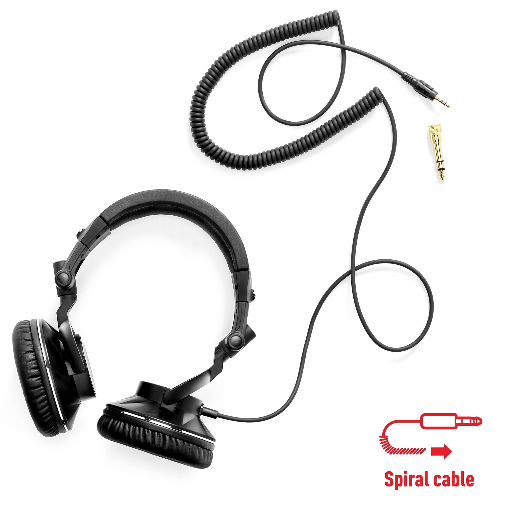 Hercules DGP DJ60 Casque supra-auriculaire filaire noir pliable pour DJ