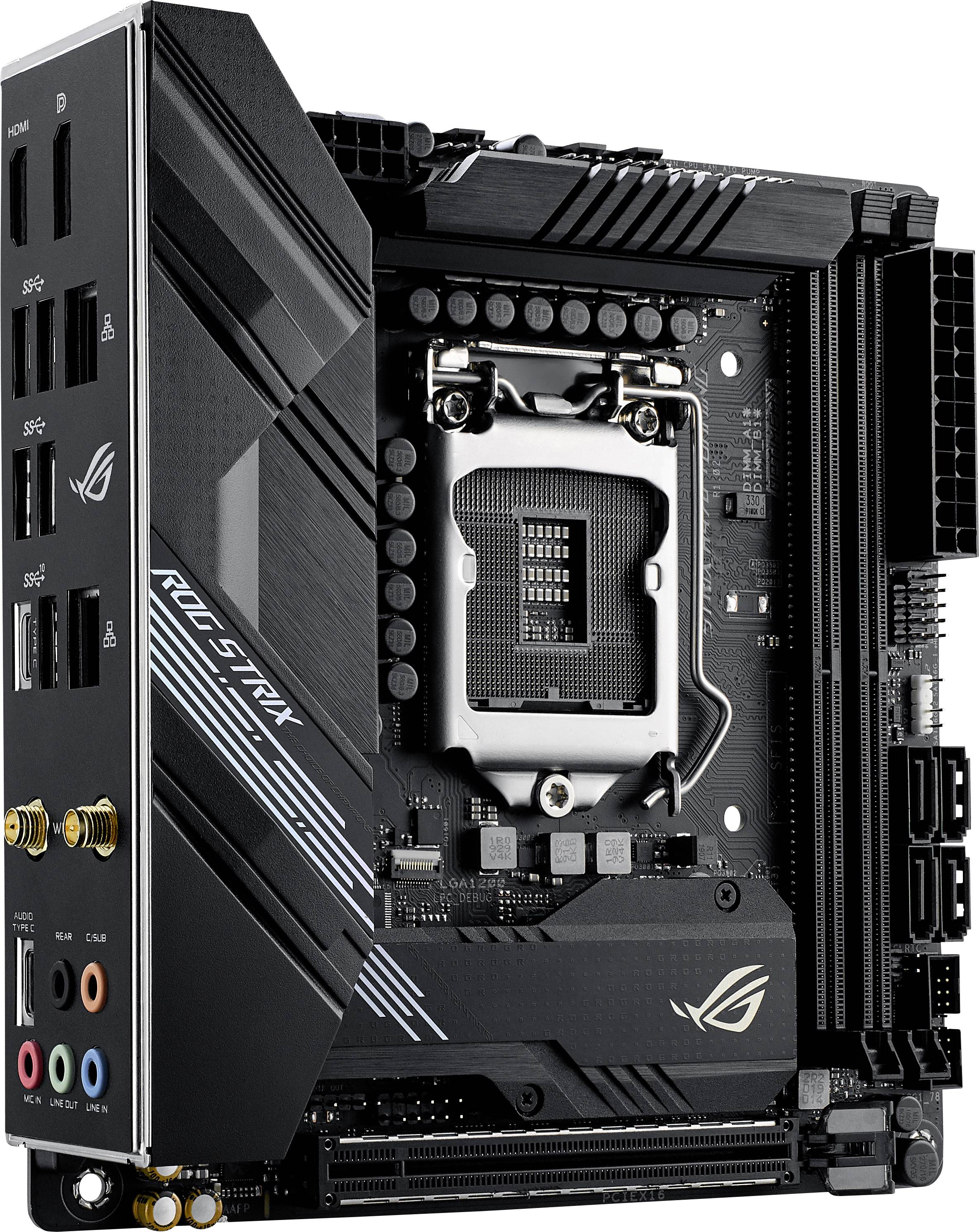 Asus ROG Strix H470-I Gaming Carte mère Socket (PC) Intel® 1200 Facteur de forme (détails) Mini-ITX Chipset de la carte mère