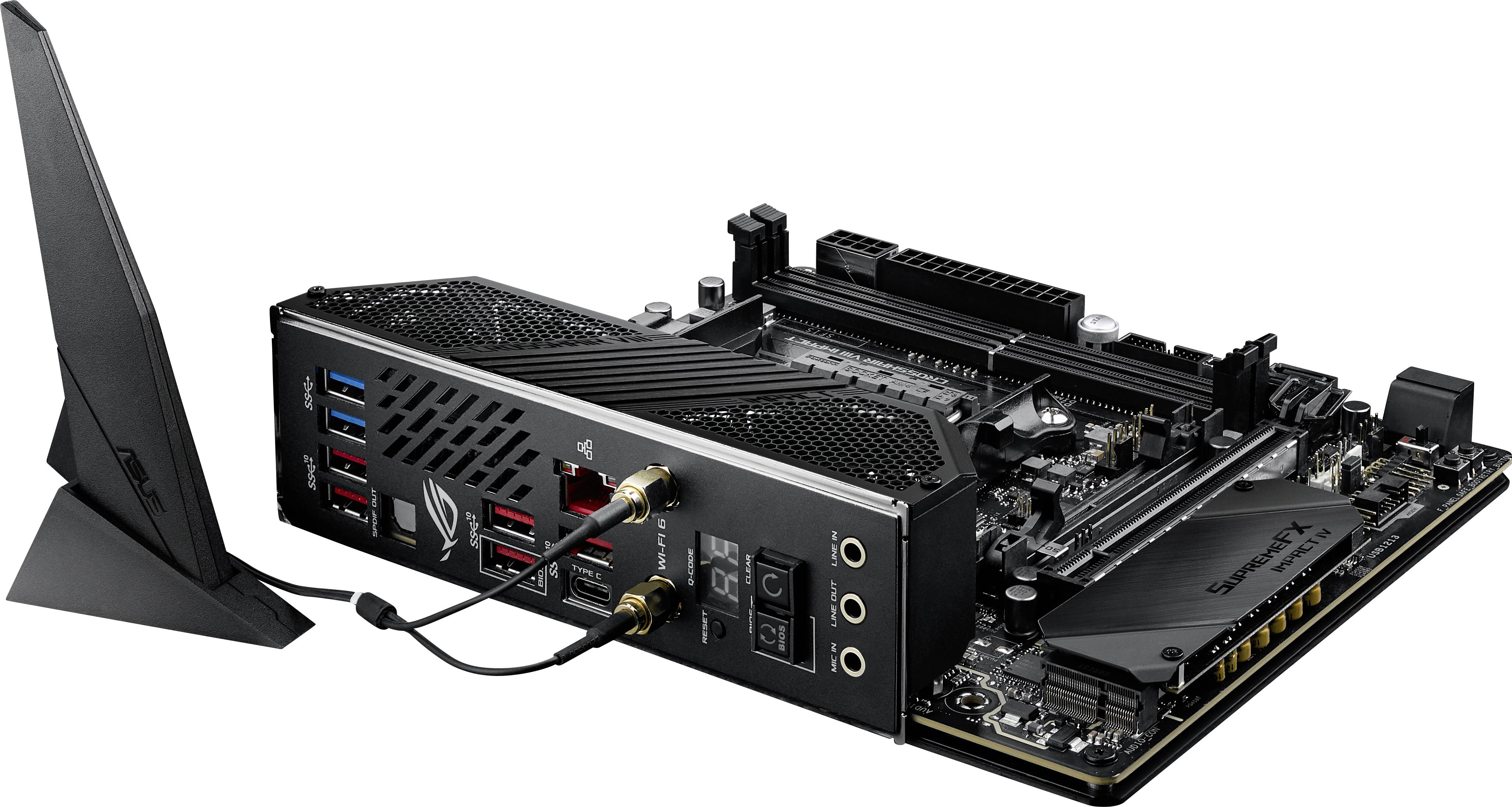 Asus ROG CROSSHAIR VIII IMPACT Carte mère Socket (PC) AMD AM4 Facteur de forme (détails) Mini-DTX Chipset de la carte mère AMD®