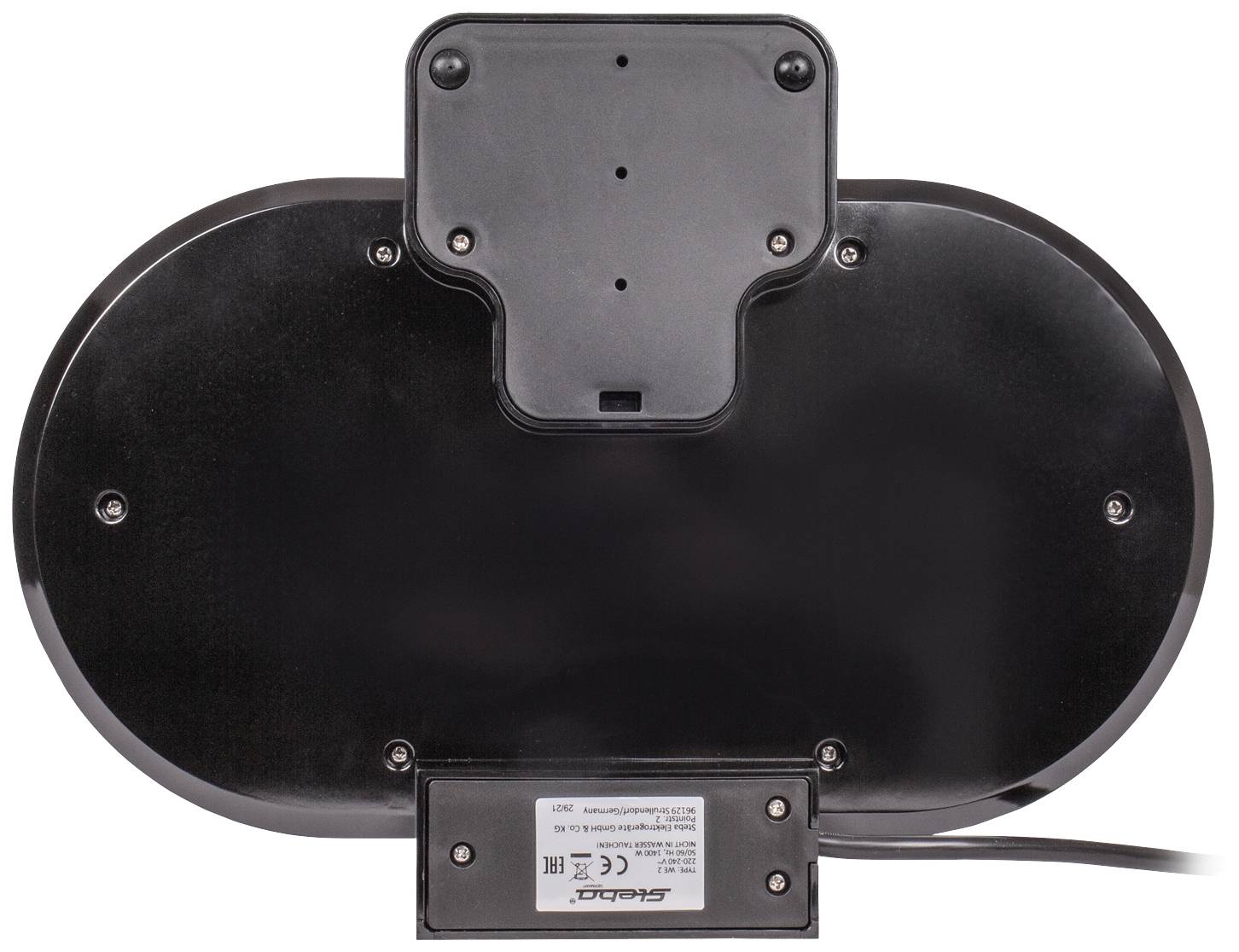 Steba WE 2 Double gaufrier voyant lumineux, rabattable, revêtement anti-adhésif noir