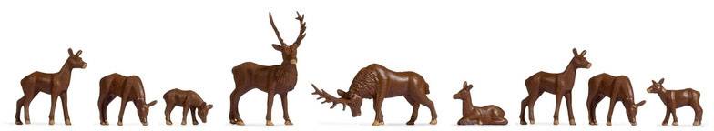 NOCH N Cerfs; peint, debout, allongé