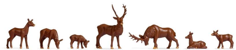 NOCH TT Cerfs; peint, debout, allongé